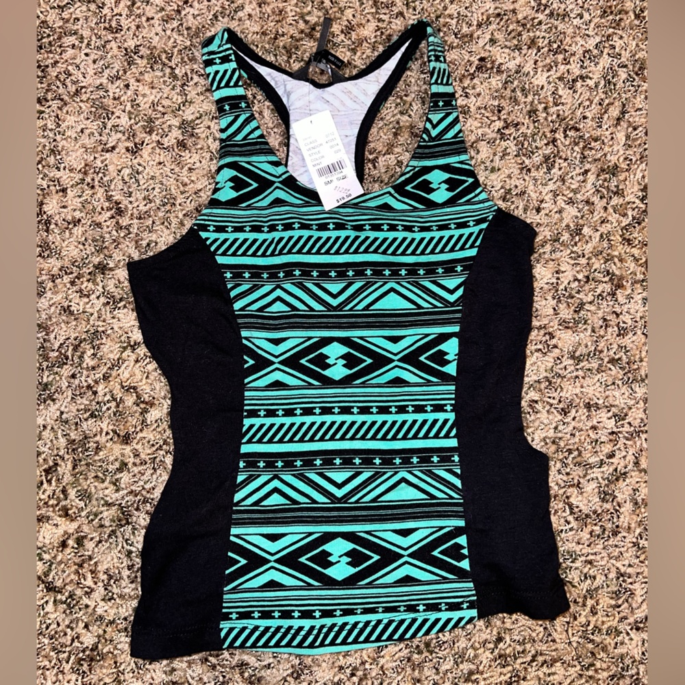 Kids Geometric One Piece - Black and Green